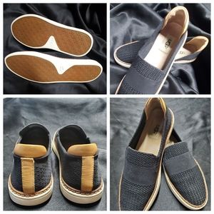 UGG Women Sammy Slip-On Flats Knit Sneaker Navy 8.5